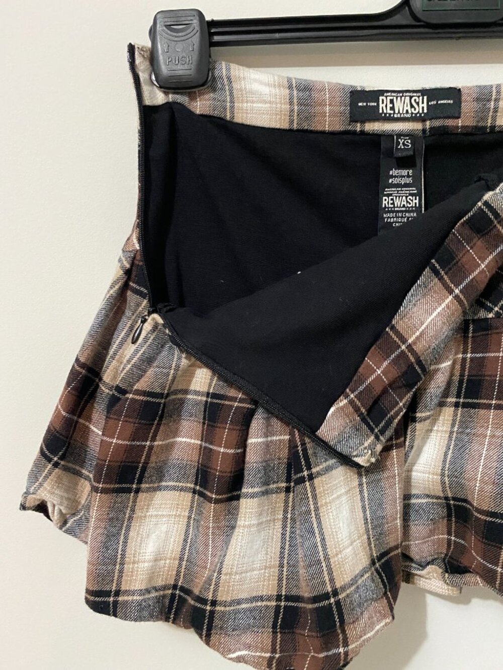 Y2K Style Micro Mini Skirt Plaid Preppy Fall Academia 90s Coquette Tartan Grunge - Picture 7 of 9
